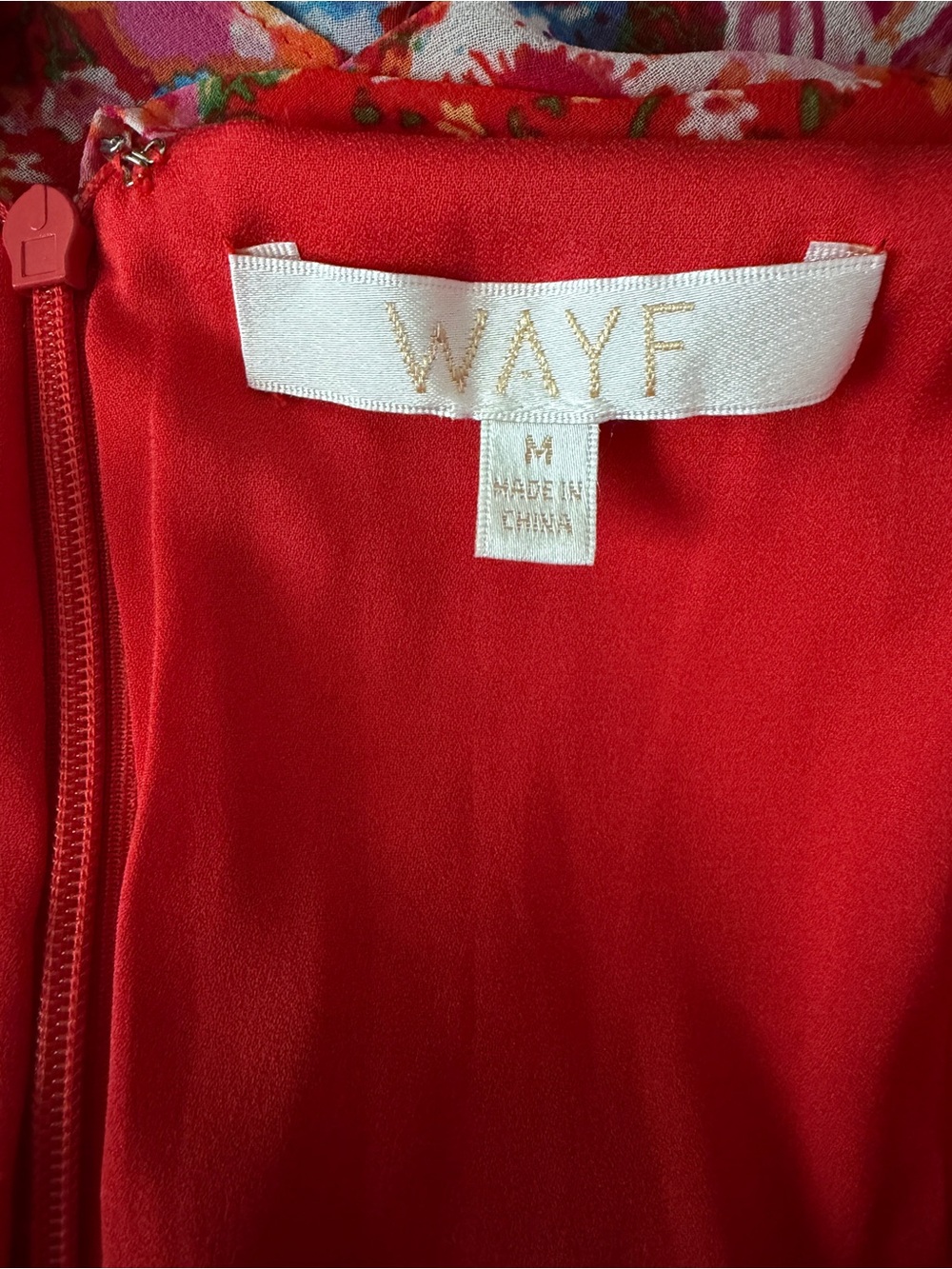 Wayf Red Floral High-Low Ruffle Maxi Dress - Picture 3 of 5